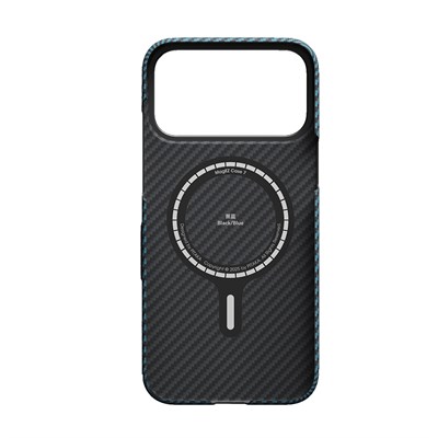 Apple iPhone 17 Pro Kılıf M-Safe Şarj Özellikli Kamera Kontrol Butonlu Aramid Fiber Pitaka Ultra-Slim Kapak