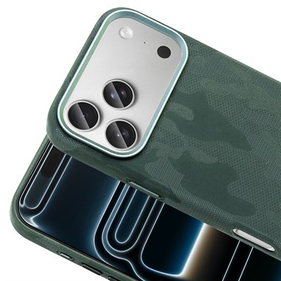 Apple iPhone 17 Pro Kılıf M-Safe Şarj Özellikli Kamuflaj Tasarımlı Zore Sera Sert PC Kapak