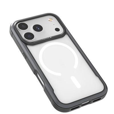 Apple iPhone 17 Pro Kılıf M-safe Şarj Özellikli Airbagli Raptic Shield Serisi Şeffaf Arka Yüzey Kapak