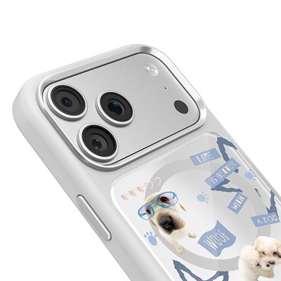 Apple iPhone 17 Pro Kılıf M-safe Şarj Özellikli 3D Baskılı Tasarım Mutural The Dog Serisi Kapak