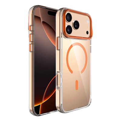 Apple iPhone 17 Pro Kılıf M-safe Şarj Özellikli Airbagli Kamera Standlı Zore Azor Kapak