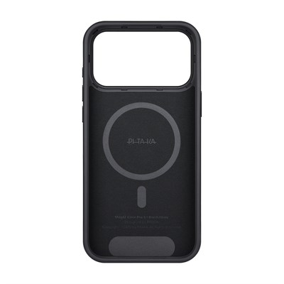 Apple iPhone 17 Pro Kılıf M-safe Şarj Özellikli Aramid Fiber Pitaka Military-Grade Classic Serisi Black-Grey Twill Kapak
