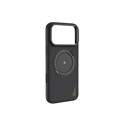Apple iPhone 17 Pro Kılıf M-safe Şarj Özellikli Metal Standlı Lenyes CK225 Kevlar Kapak