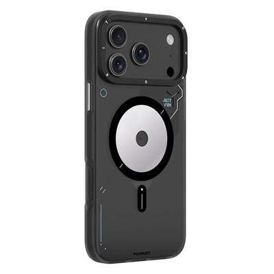 Apple iPhone 17 Pro Kılıf M-safe Şarj Özellikli Disk Desenli Youngkit Disc Battle Kapak