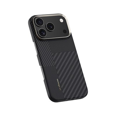 Apple iPhone 17 Pro Kılıf M-safe Şarj Özellikli Karbon Fiber Benks Montage ArmorAir Kevlar Kapak