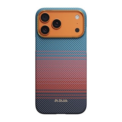 Apple iPhone 17 Pro Kılıf M-safe Şarj Özellikli Aramid Fiber Pitaka Sunset 2.0 California Dream Serisi Kapak