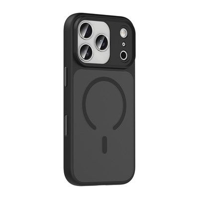 Apple iPhone 17 Pro Kılıf Mat Arka Yüzey Wireless Şarj Özellikli Zore Flet M-safe Kapak