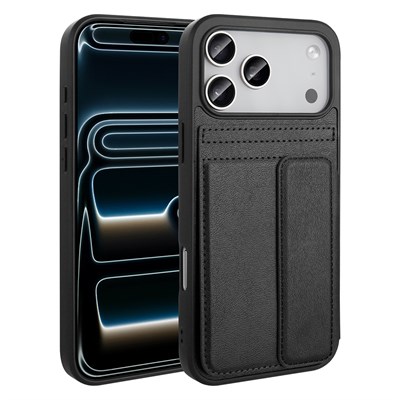 Apple iPhone 17 Pro Kılıf PU Deri Kartlıklı Zore Sevilla Kapak