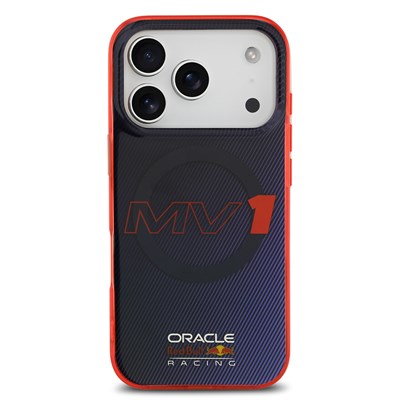 Apple iPhone 17 Pro Kılıf Redbull Orjinal Lisanslı M-safe Şarj Özellikli Çift Katmanlı Çizgi Desenli Sert PC MV Kapak