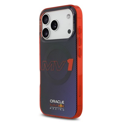 Apple iPhone 17 Pro Kılıf Redbull Orjinal Lisanslı M-safe Şarj Özellikli Çift Katmanlı Çizgi Desenli Sert PC MV Kapak