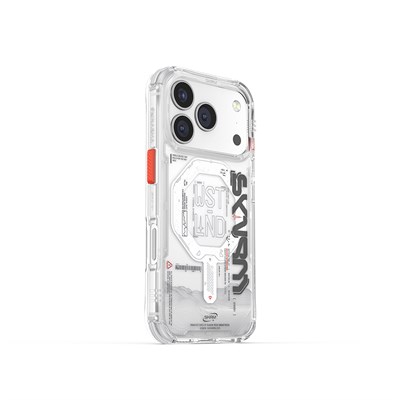 Apple iPhone 17 Pro Kılıf Skinarma M-safe Şarj Özellikli Yazı Desenli Airbag Tasarımlı Sonix Kapak