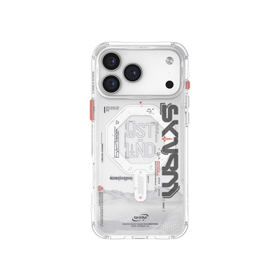 Apple iPhone 17 Pro Kılıf Skinarma M-safe Şarj Özellikli Yazı Desenli Airbag Tasarımlı Sonix Kapak