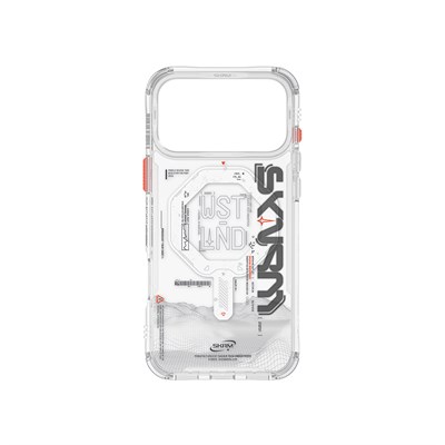 Apple iPhone 17 Pro Kılıf Skinarma M-safe Şarj Özellikli Yazı Desenli Airbag Tasarımlı Sonix Kapak