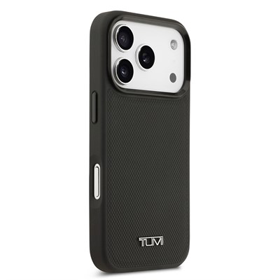 Apple iPhone 17 Pro Kılıf TUMI M-safe Şarj Özellikli Deri Noktalı Dizayn Kapak