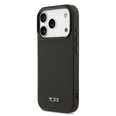 Apple iPhone 17 Pro Kılıf TUMI M-safe Şarj Özellikli Deri Noktalı Dizayn Kapak