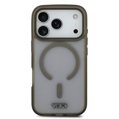 Apple iPhone 17 Pro Kılıf TUMI Orjinal Lisanslı M-safe Şarj Özellikli Buzlu Transparan Kapak