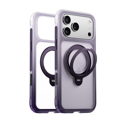 Apple iPhone 17 Pro Kılıf Wiwu AS-204 AeroShield Aurora Ultra Serisi M-safe Şarj Özellikli Airbag Tasarımlı Standlı Kapak
