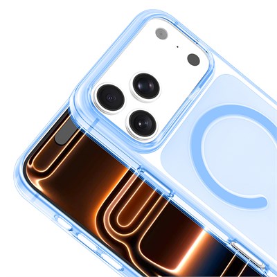 Apple iPhone 17 Pro Kılıf Zore M-safe Şarj Özellikli Şeffaf Kamera Çerçeveli Porto Kapak