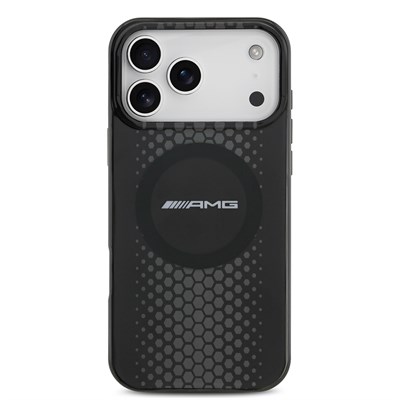 Apple iPhone 17 Pro Max Kılıf AMG Orjinal Lisanslı Çift Katmanlı Büyük Logolu Petek Desenli Kapak