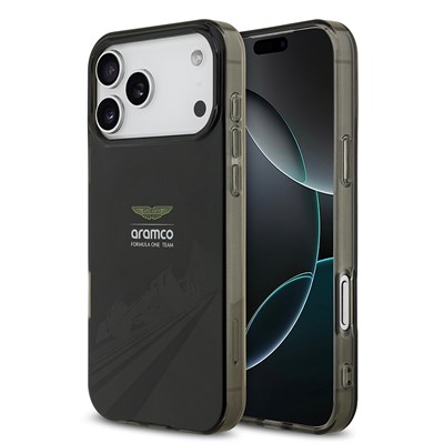 Apple iPhone 17 Pro Max Kılıf Aston Martin Orjinal Lisanslı M-safe Şarj Özellikli IML Baskı Logolu Formula Tasarımlı Kapak