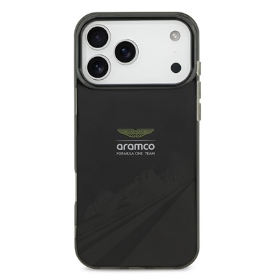 Apple iPhone 17 Pro Max Kılıf Aston Martin Orjinal Lisanslı M-safe Şarj Özellikli IML Baskı Logolu Formula Tasarımlı Kapak