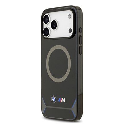 Apple iPhone 17 Pro Max Kılıf BMW Orjinal Lisanslı M-safe Şarj Özellikli Metal Buton Tasarımlı IML Baskılı M Dizayn Kapak