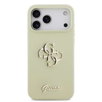 Apple iPhone 17 Pro Max Kılıf Guess Orjinal Lisanslı Grained Yazı Logolu Kapak