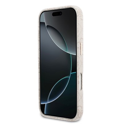 Apple iPhone 17 Pro Max Kılıf Guess Orjinal Lisanslı M-safe Şarj Özellikli Script Yazı Logolu 4G Desenli Kapak