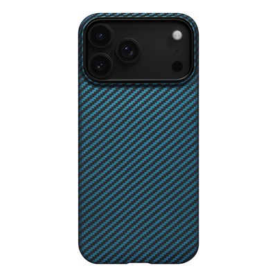 Apple iPhone 17 Pro Max Kılıf M-Safe Şarj Özellikli Kamera Kontrol Butonlu Aramid Fiber Pitaka Ultra-Slim Kapak