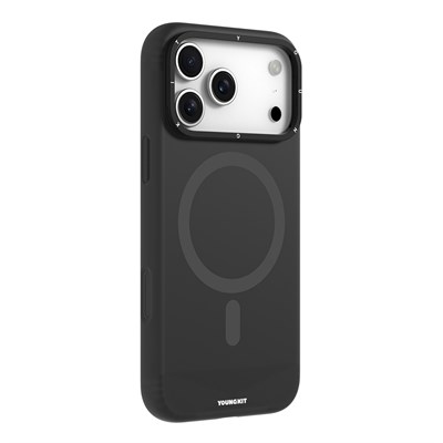 Apple iPhone 17 Pro Max Kılıf M-Safe Şarj Özellikli Kamera Standlı Youngkit Gel Cream Serisi Kapak