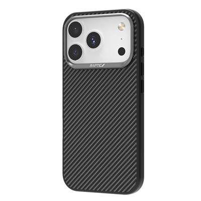 Apple iPhone 17 Pro Max Kılıf M-safe Şarj Özellikli 600D Metal Kamera Çerçeveli Raptic Aramid Fiber Serisi Kapak