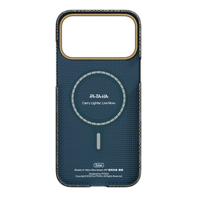 Apple iPhone 17 Pro Max Kılıf M-safe Şarj Özellikli Aramid Fiber Pitaka Breath of Veins Serisi Kapak