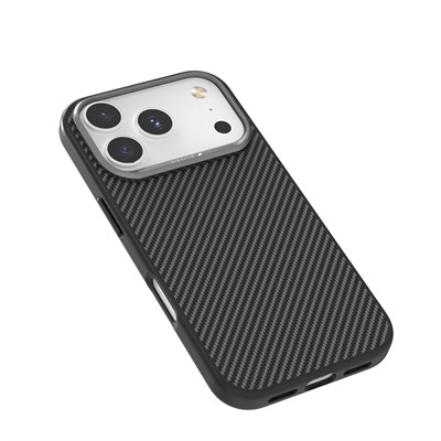 Apple iPhone 17 Pro Max Kılıf M-safe Şarj Özellikli 600D Metal Kamera Çerçeveli Raptic Aramid Fiber Serisi Kapak