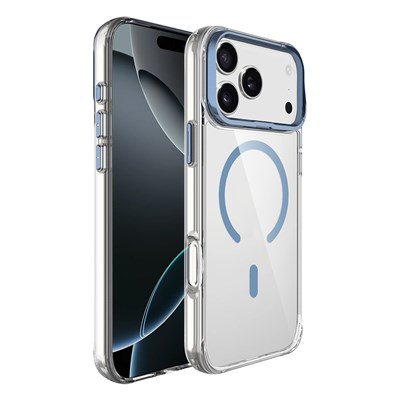 Apple iPhone 17 Pro Max Kılıf M-safe Şarj Özellikli Airbagli Kamera Standlı Zore Azor Kapak