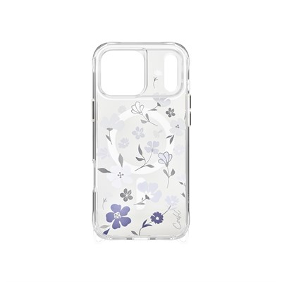 Apple iPhone 17 Pro Max Kılıf M-safe Şarj Özellikli Şeffaf Arka Yüzey Çiçekli Coehl Amara Kapak