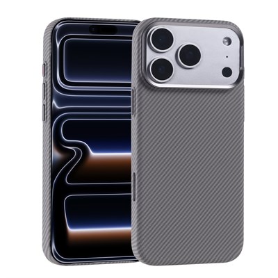Apple iPhone 17 Pro Max Kılıf M-safe Şarj Özellikli Karbon Fiber Görünümlü Zore Nekst Kapak