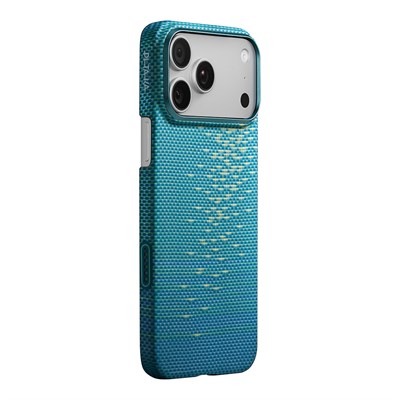 Apple iPhone 17 Pro Max Kılıf M-safe Şarj Özellikli Aramid Fiber Pitaka Glints of Gold Ultra Slim Serisi Kapak