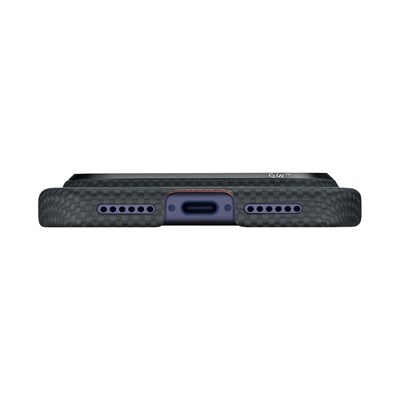 Apple iPhone 17 Pro Max Kılıf M-safe Şarj Özellikli Lumintex Teknolojili Fosforlu Aramid Fiber Pitaka Tactile Woven Aries Serisi Kapak