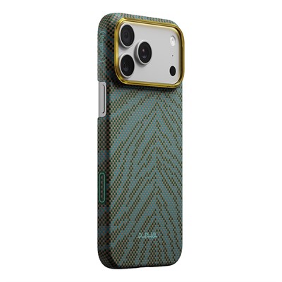 Apple iPhone 17 Pro Max Kılıf M-safe Şarj Özellikli Aramid Fiber Pitaka Breath of Veins Serisi Kapak