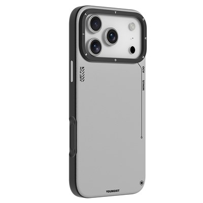 Apple iPhone 17 Pro Max Kılıf M-safe Şarj Özellikli Basit Mat Deri Desenli Youngkit Tech Fashion Serisi Kapak