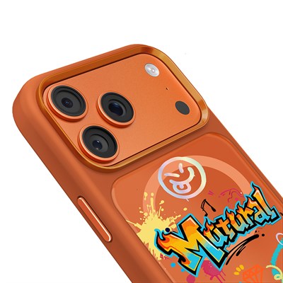 Apple iPhone 17 Pro Max Kılıf M-safe Şarj Özellikli 3D Baskılı Tasarım Mutural Graffiti Serisi Kapak