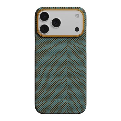 Apple iPhone 17 Pro Max Kılıf M-safe Şarj Özellikli Aramid Fiber Pitaka Breath of Veins Serisi Kapak