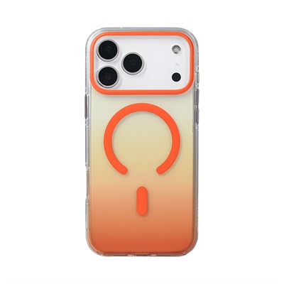 Apple iPhone 17 Pro Max Kılıf M-safe Şarj Özellikli Transparan Renk Geçişli Zore Toros Kapak