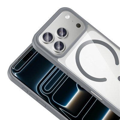 Apple iPhone 17 Pro Max Kılıf M-safe Wireless Şarj Özellikli Silikon Zore Ege Kapak
