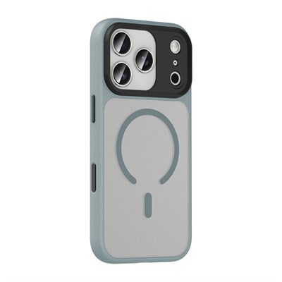 Apple iPhone 17 Pro Max Kılıf Mat Arka Yüzey Wireless Şarj Özellikli Zore Flet M-safe Kapak