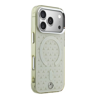 Apple iPhone 17 Pro Max Kılıf Mercedes Benz Orjinal Lisanslı M-Safe Şarj Özellikli Çift Katmanlı Yıldız Desenli Dizayn Kapak