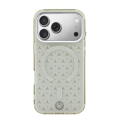 Apple iPhone 17 Pro Max Kılıf Mercedes Benz Orjinal Lisanslı M-Safe Şarj Özellikli Çift Katmanlı Yıldız Desenli Dizayn Kapak