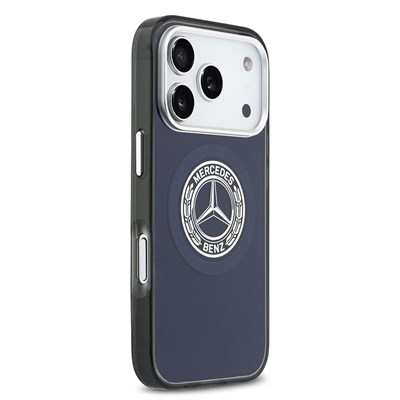 Apple iPhone 17 Pro Max Kılıf Mercedes Benz Orjinal Lisanslı M-safe Şarj Özellikli Çift Katmanlı PC Nostaljik Yıldız Dizayn Kapak