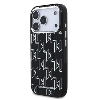 Apple iPhone 17 Pro Max Kılıf Orjinal Lisanslı M-safe Şarj Özellikli Karl Lagerfeld IML Baskılı Monogram Dizayn Kapak