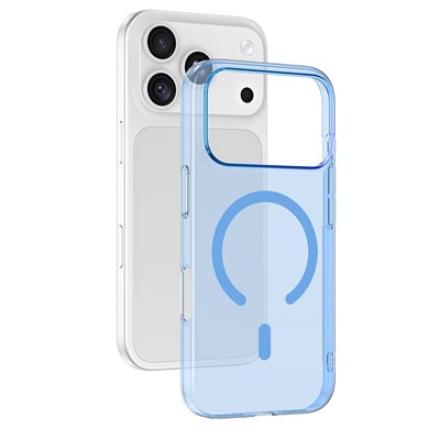 Apple iPhone 17 Pro Max Kamera Korumalı M-Safe Şarj Özellikli Şeffaf Zore London Silikon Kapak